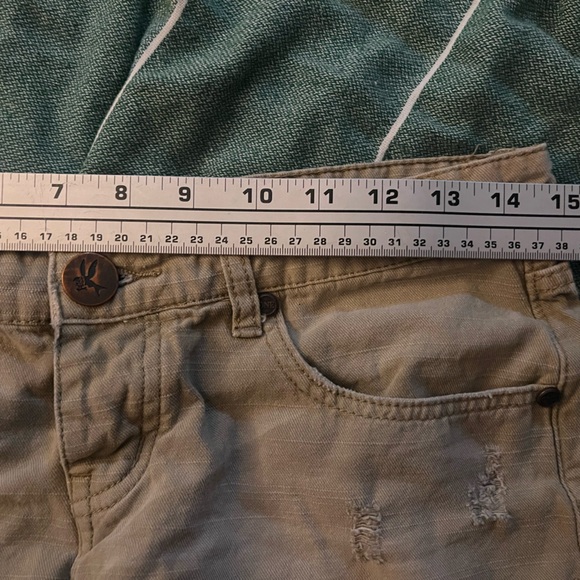 One Teaspoon x Bonitas Low Waist Button Fly Shorts in Green 🌵27 - Picture 9 of 9